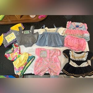 Six Cabbage Patch Kid doll outfits
